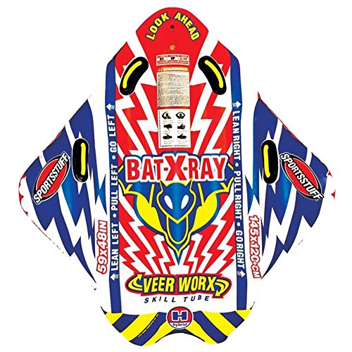 Airhead SPORTSSTUFF 53-1510 Bat-X-Ray Single Rider Towable + 50’/60′ Tube Rope