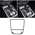 Car Gear Shift Panel Sticker Decoration Trim Cover for Audi A6 S6 C7 A7 S7 4G8 2012 2013 2014 2015 2016 2017 2018 Accessories Soft Carbon Fiber