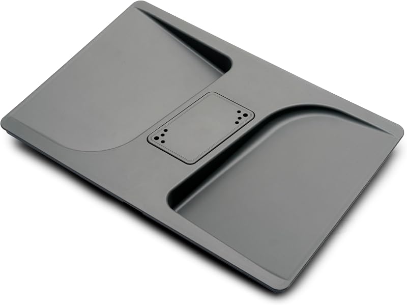 - Poubelles pour tiroir de cuisine avec couvercle anti-odeurs, Compartiments de Recyclage pour Base à Couper,H 266 mm (3 x 15 L + 2 x7 L), Plastique gris anthracite