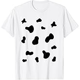 Cute Dalmatian Halloween Costume Dog Black Spots Pattern Men Women Kids T-Shirt
