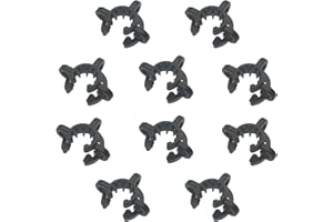 FDXGYH 10 PCS Plastic Joint Clips Laboratory Clamp Plastic Jaw Clamp for Glass Standard Conical Interface Ground Glass Joint Multi Color 10mm