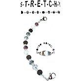 Hidden Hollow Beads Women's Multi Stretchy 6.5 or 5.5 inch long Medical Alert ID Interchangeable Replacement Bracelet, Identification Vital info tag