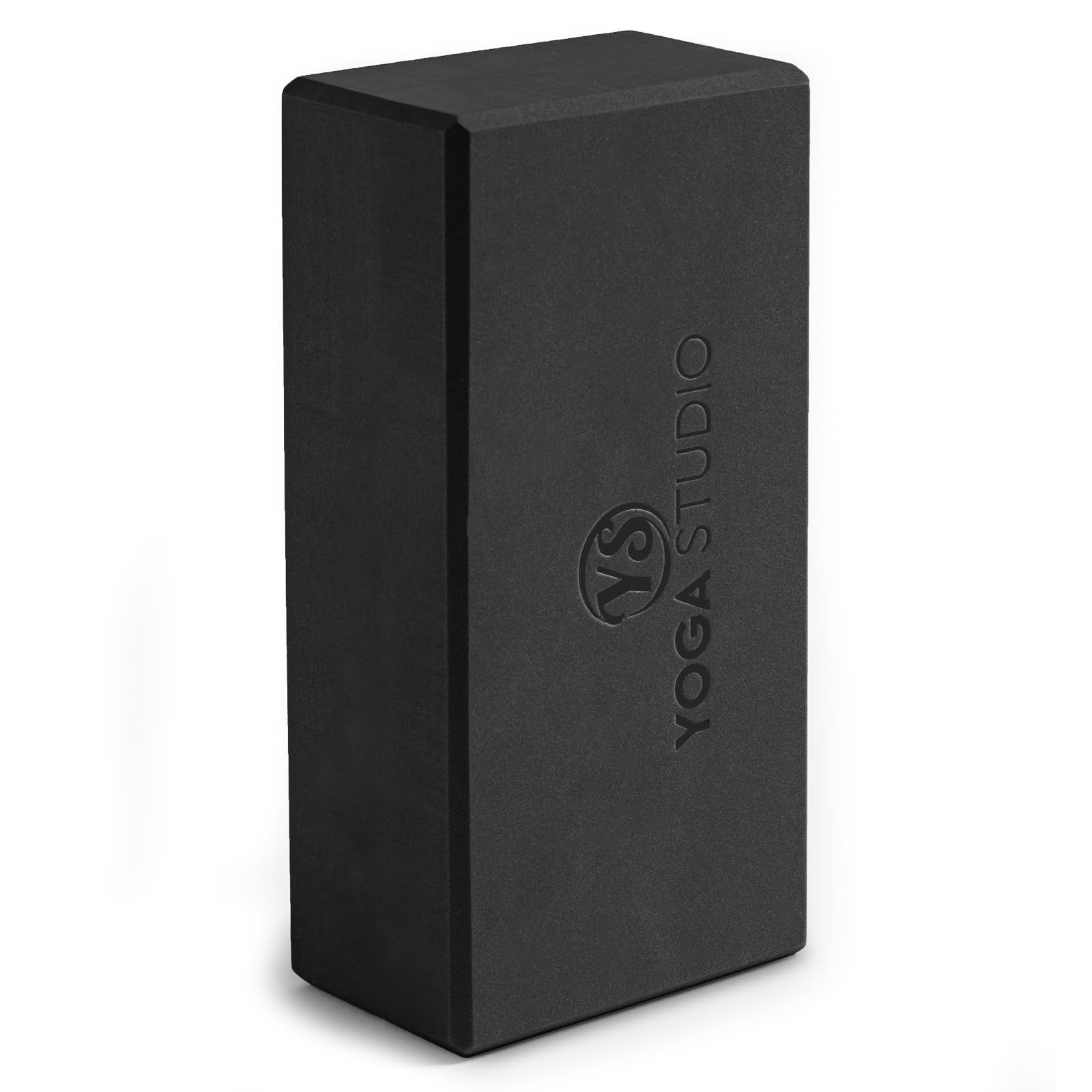 Yoga Studio Yoga Block High Density EVA Foam Gym Exercise Brick - Anti Slip, Bevelled Edges, Lightweight and Travel Friendly, Pilates Practice - Black