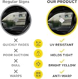 ASSURED SIGNS Baby On Board Sign 2 Pack 5x5 Yellow Suction Cups Car view 3