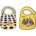 daphyls The Beatles Yellow Submarine Baby Bib 2-Pack Extra Soft, Officially Licensed, Easy Side Closure, Large Size Fits Infant Toddler and Baby