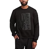 Spyder Mens Crewneck Sweatshirt - Soft Performance Fleece Pullover Sweatshirts for Men - Casual Gym Workout Mens Sweatshirt