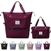 Large Capacity Travel Bag, Foldable Travel Bag, Expandable Travel Duffel Bag, Collapsible Waterproof Large Capacity Travel Handbag, Overnight Bag for Women and Man