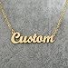 Romantic Gift Personalized Custom with Any Name Choker Necklace Stainless Steel with 18K Gold Plated Handwriting Signature Customized Nameplate Necklace (Gold Color)