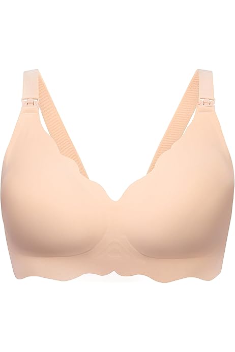 HBselect 5 Pcs Maternity Nursing Bra Seamless Nursing Bra With Extra Bra Extenders Breastfeeding And Sleeping Non-Wired For Women