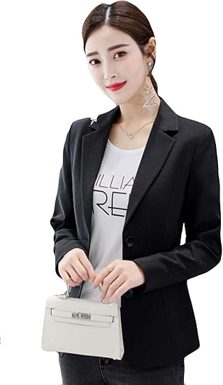 Amazon Aozuoレディース スーツジャケット オフィス ビジネス 長袖 テーラードジャケット 春服 秋服 レディース カジュアルコート Oｌ スタイリッシュ エレガント 通勤 通学 ビジネス風 コート ジャケット 通販