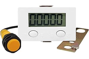JAMIT Digital Counter for Knitting Machine, LCD Digital 0-99999 Counter 5 Digit Plus UP Gauge, Electronic Counter Proximity Switch Sensor with Magnetic