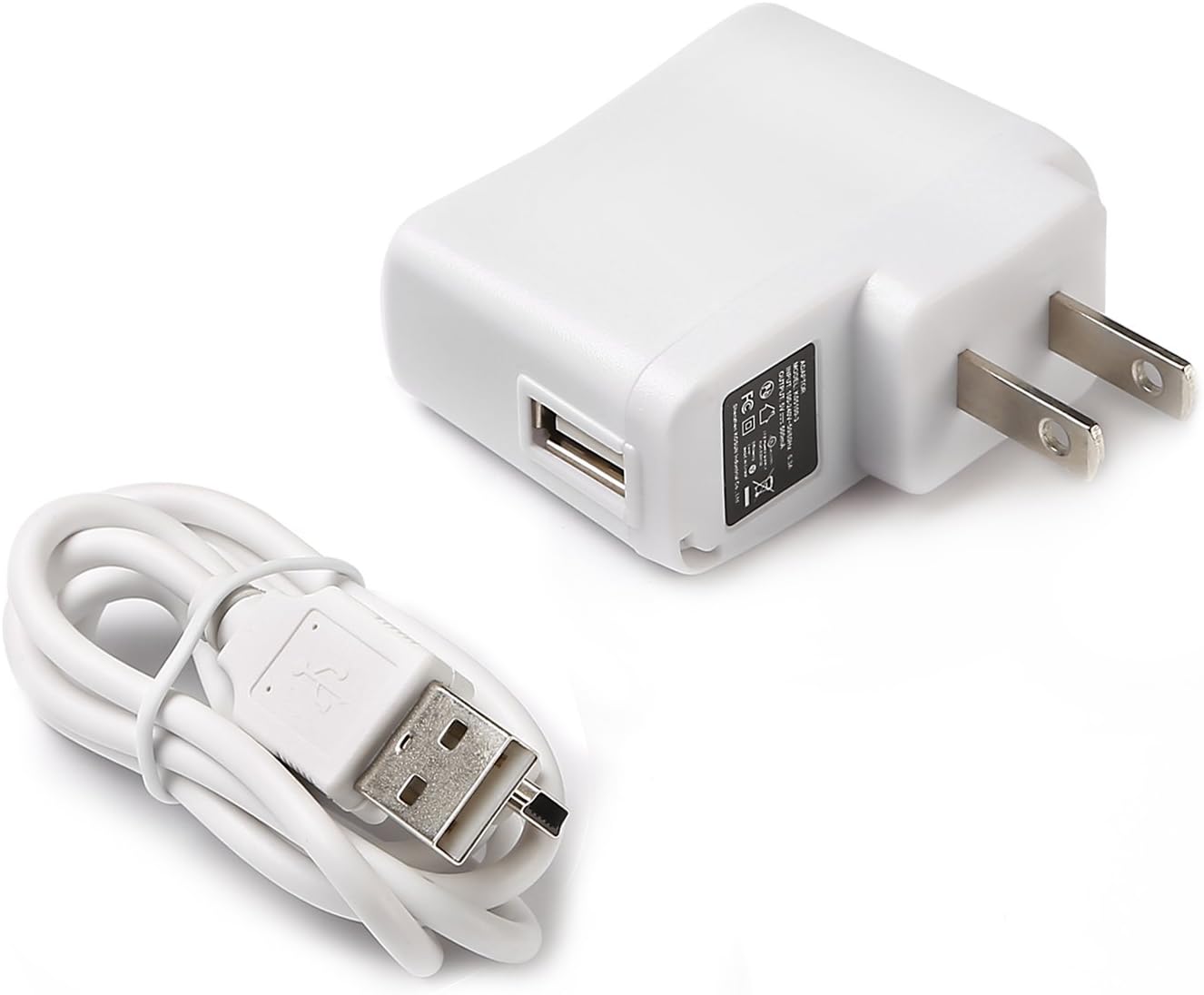 USB Charger Plug Adapter and USB Cable for TENS and EMS 2 in1