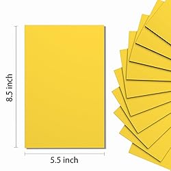 Do²ping Yellow Foam Sheets Crafts, 8.5x5.5 Inch