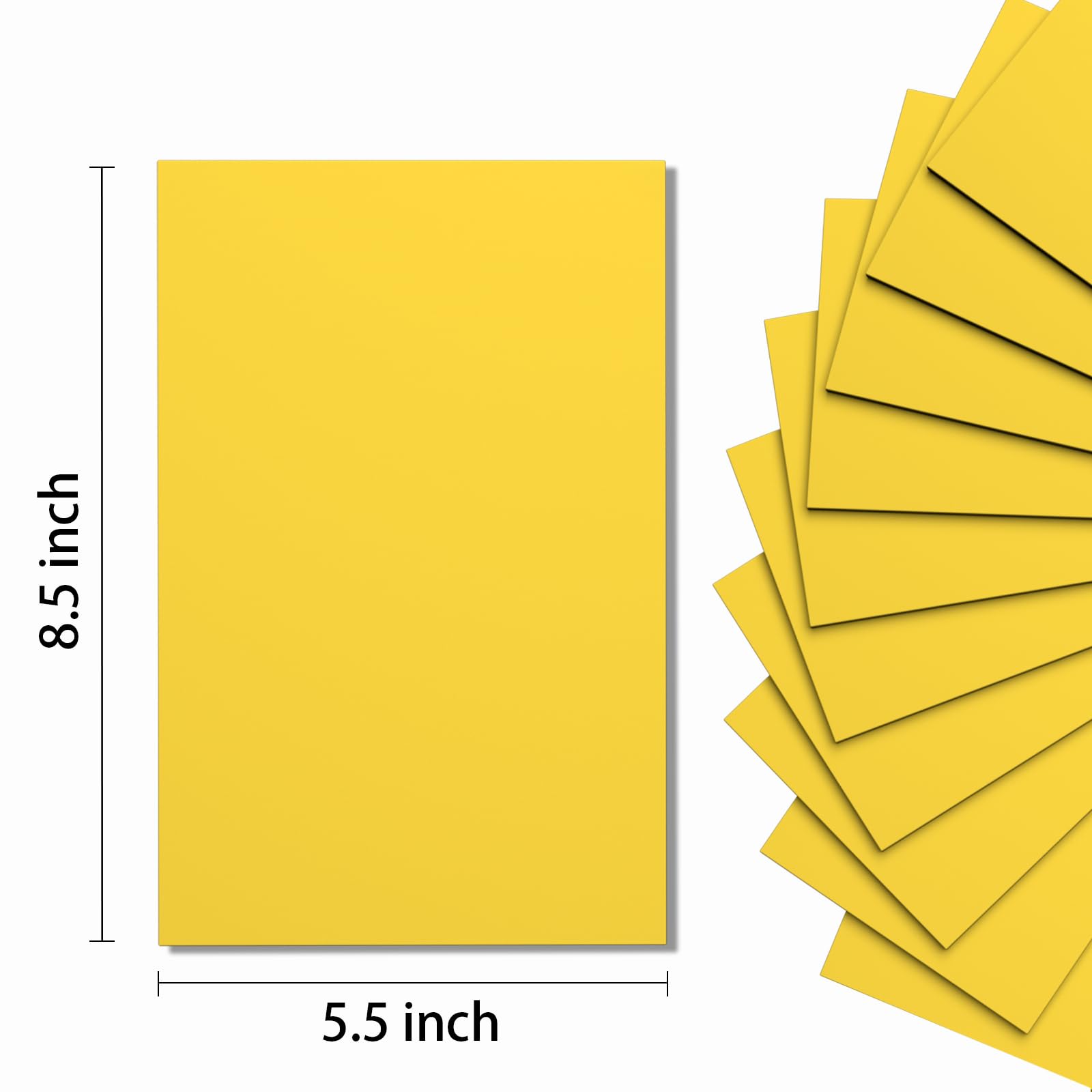 Do²ping Yellow Foam Sheets Crafts, 8.5x5.5 Inch Eva Craft Foam Paper for Crafts Project Classroom Scrapbook DIY Cosplay (Yellow-10 Sheets)