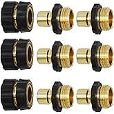 Triumpeek 3/4" Garden Hose Connector, 9 Pieces Garden Hose Quick Connect Fittings, Male and Female Quick Release Garden Hose Connector