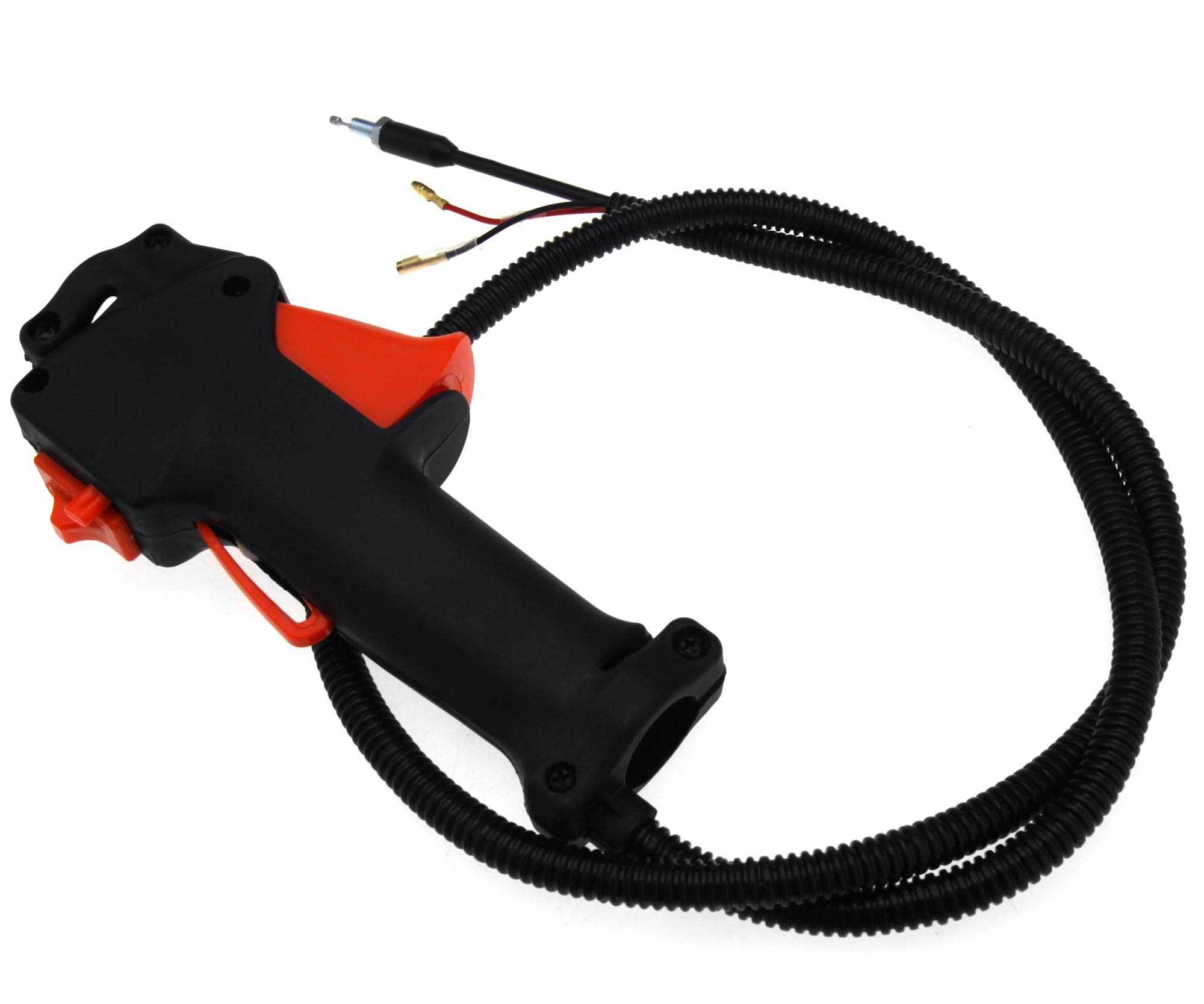 OTOTEC 1PC 26mm Strimmer Handle Switch Brushcutter Throttle Trigger Cable Universal Brushcutter Accelerator Control Switch Cable Length 114cm