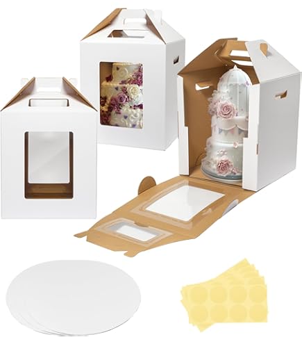 LYCN Lot De 12 Tambours à Gâteau Ronds De 35,6 Cm D'épaisseur Pour