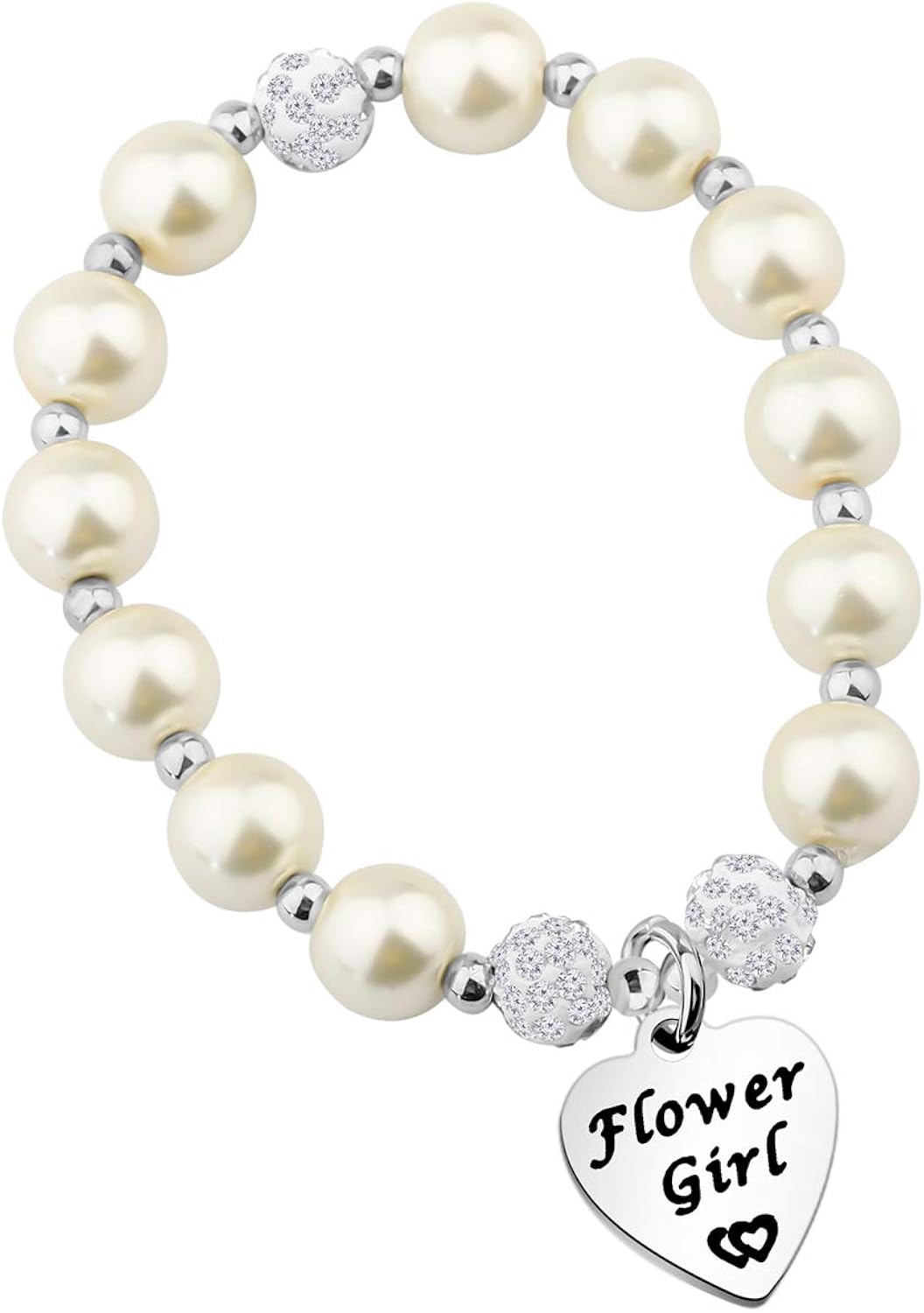 flower girl pearl bracelet