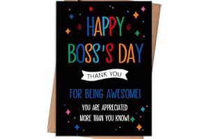 HEJOYN Boss's Day Card, Bosses Day Gifts Card for Men Women | Boss Day Card from Employees, Boss’s Day Thank You Card, Boss A