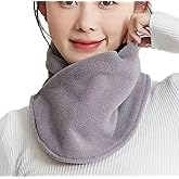 Solyinne Neck Warmer Scarf for Woman Thickened Warm Neck Gaiter with Two Buttons Riding Windproof Warm Scarf