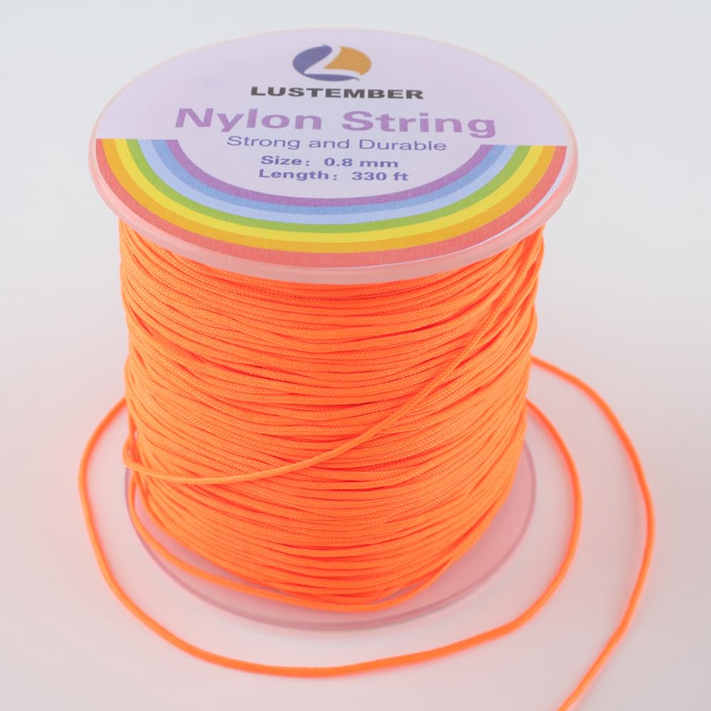 Photo 1 of 0.8mm Nylon String, Strong Bracelet String, Durable Nylon Cord for Jewelry Making, Bracelets, Beading, Necklaces, Rattail Braiding, Kumihimo, Wind Chimes, Blinds and Handicrafts