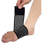 Lxnderment Arch Compression Bandage for Plantar Fasciitis, Arch Support Sleeve, Arch Support Bands for Women and Men, Feet Pain Relief, Fallen Arche, Flat Feet, High Arche, Flat Arch (Black)