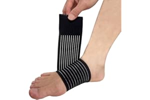 Lxnderment Arch Compression Bandage for Plantar Fasciitis, Arch Support Sleeve, Arch Support Bands for Women and Men, Feet Pain Relief, Fallen Arche, Flat Feet, High Arche, Flat Arch (Black)