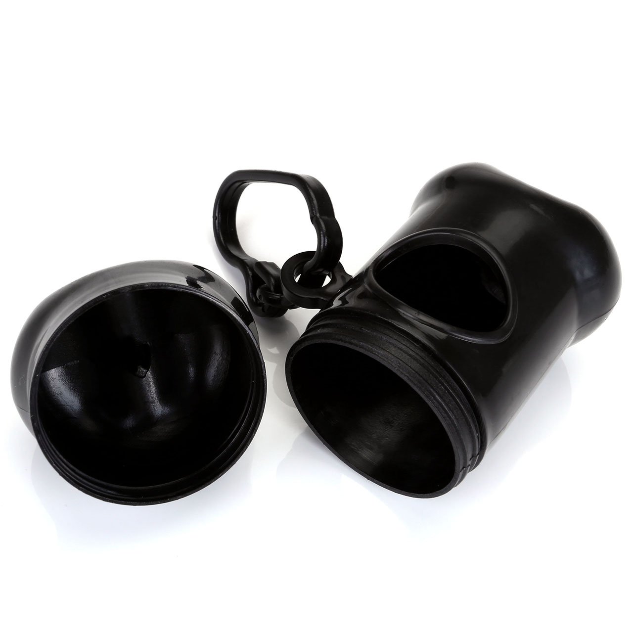 Mogoko Portable Jaw Clamp Poop Scooper Set with Poop Bag Holder and 40 Waste Bags for Outdoor Pet dog Puppy Cat Kitten (L, Black(Combo))