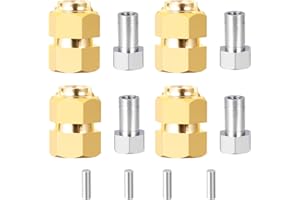 DEWOKI RC Aluminum Wheel Hex Hub Extenders Spacer 4pcs for 1/18 RC Crawler Car TRX4M Upgrade Parts