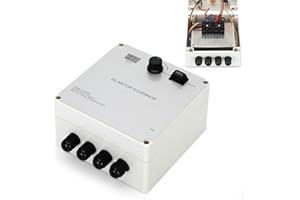 MOKEMOK PWM Motor Speed Controller, DC 12V-48V 35A Waterproof Motor Speed Regulator with Forward-Brake-Reverse Switch, Adjustable Potentiometer, LED Display, Over-Current and Over-Temperature Protection