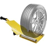 WHLZYEVA Tire Lifting Tool, Portable Wheel Mounting Aid with Rollers | Retractable handle tire jack helps install and remove wheels for cars, trucks, and SUVs. Lifts up to 120 lbs.