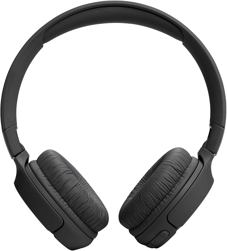 Fones de ouvido jbl tune 520bt sem fio bluetooth, 57 horas de reprodução com graves puros, dobráveis, preto