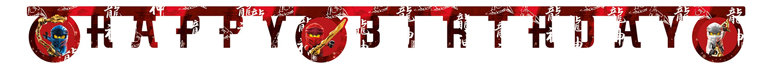 Folat - Letter Banner Paper Compostable Lego Ninjago - 2 meters, 92244P