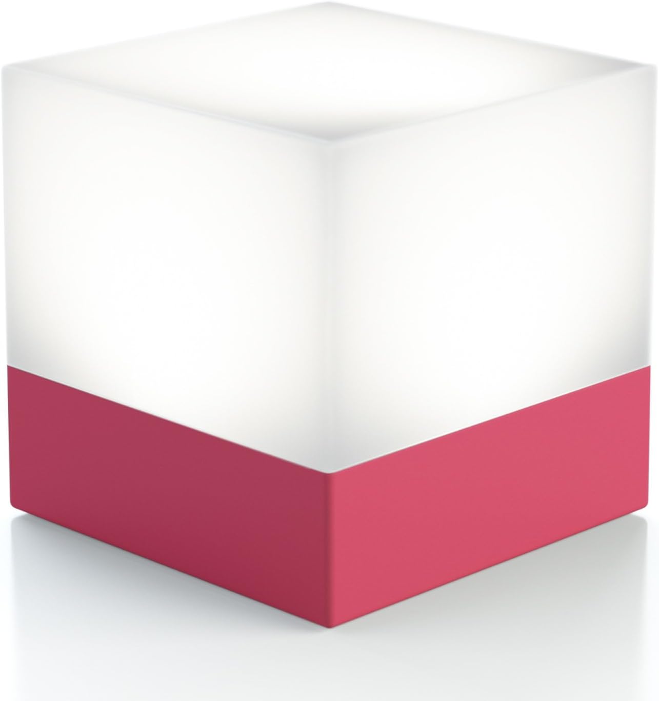 enevu Battery Operated Portable Dimmable, Color Changing LED Cube Night Light Lamp (Pink)