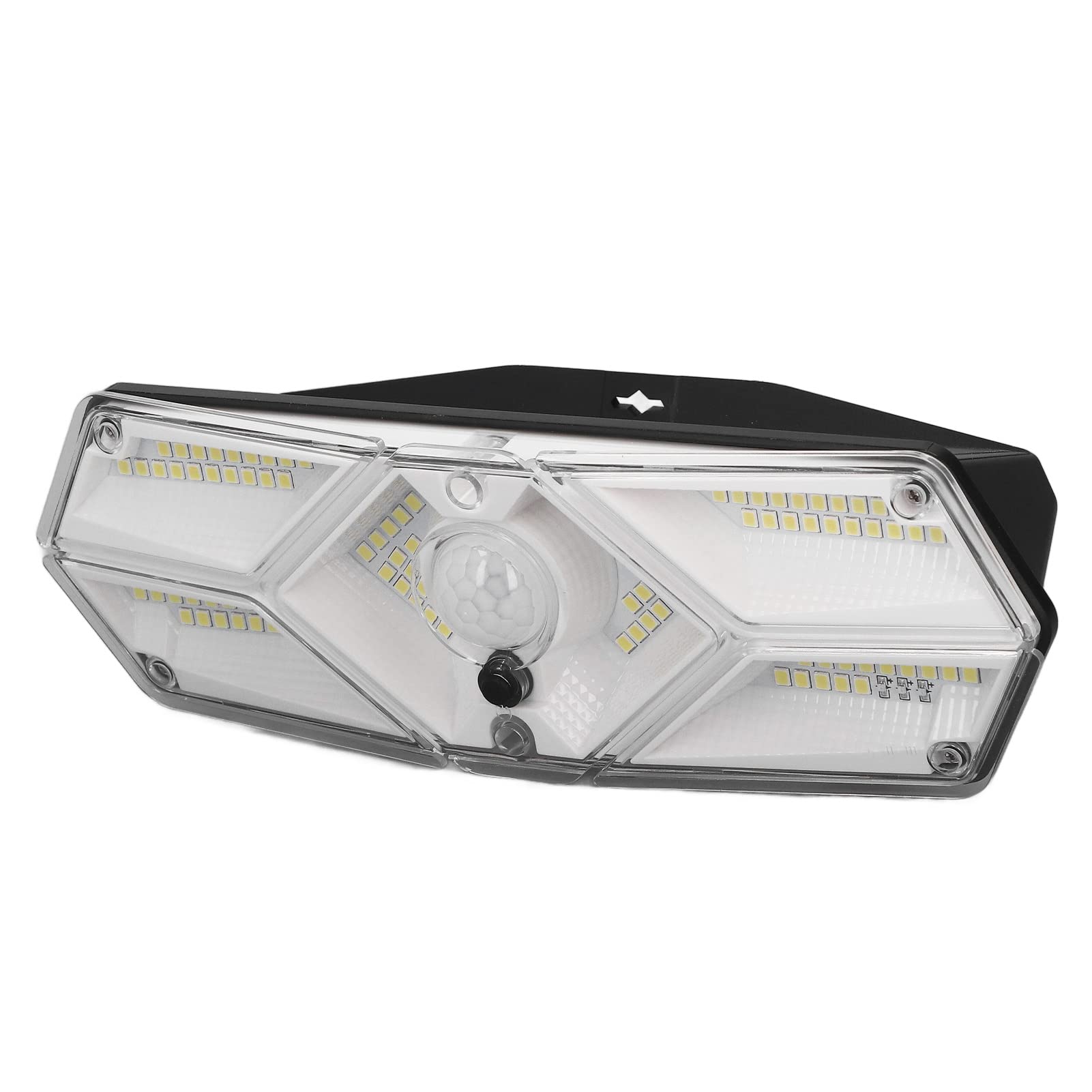 Goshyda Outdoor Solar Lights, 104 LED with Motion Sensor, 120 Degree Coverage, 3 Lighting Modes, IPX5 Waterproof, 1800mah Wireless Wall Lights for Courtyard Porch Garden