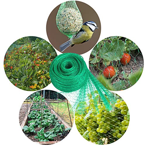 Vogelschutznetz 4 x 10 m Grünes Vogelnetz Teichnetz Baumnetz für Pflanzenschutz Gartennetz Obstbaumnetz Erbsenetz mit 30… – Bild 8