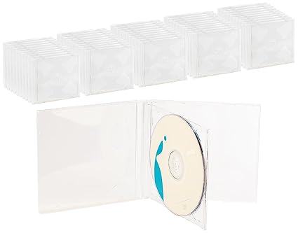 Doble CD Jewel Cajas 50 Unidades Clara Tray: Amazon.es: Informática