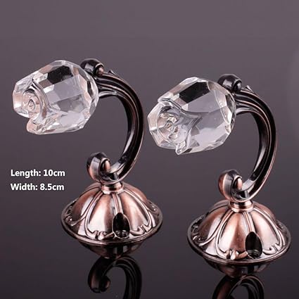 QIANDING GUAGOU Gancho De Cortina De Cristal De Rose, Sala De Estar