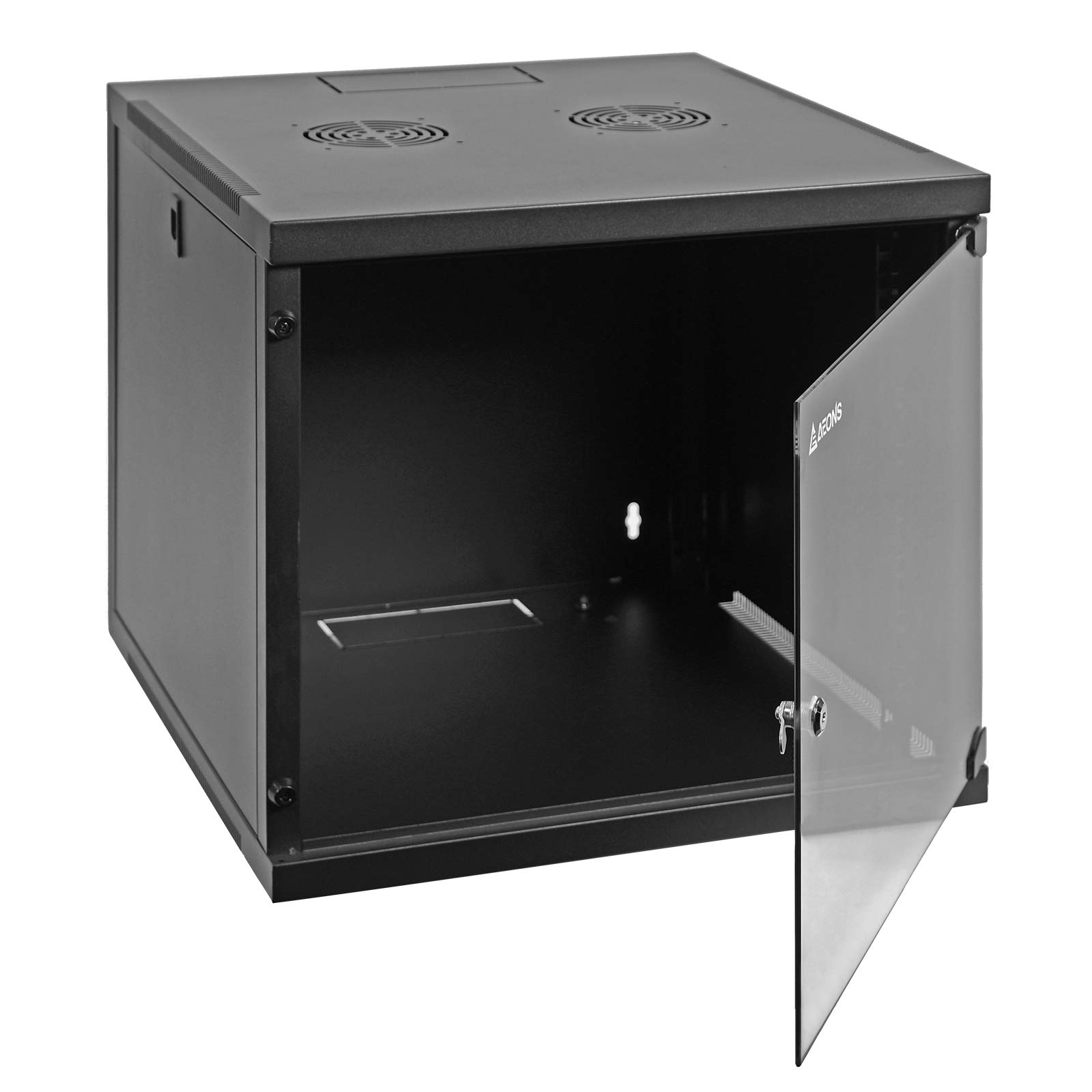 Aeons 9U Classic Wall Mount 19-inch IT Network Cabinet Enclosure Server Rack 24-inch depth Glass door (Fully Assembled)