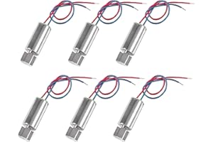 Alinan 6pcs DC 1.5V 3V 3.7V 8000RPM-9500RPM 6x12mm Miniature Micro Vibrating Vibration Coreless Motor Small Electric Motors 2 Wires