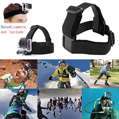 image for ASOCEA Elastic Adjustable Head Strap Mount Belt with Screw for GoPro H