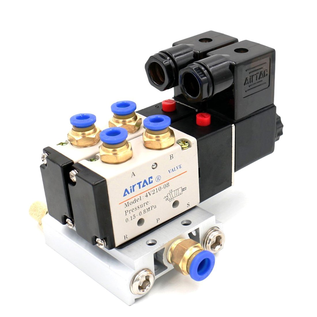 Solenoid Valve 0.15~0.8Mpa 4V210-08 DC 24V Pneumatic 5 Port 2 Position | UK - View #3