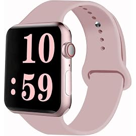 VATI Sport Band Compatible for Apple Watch Band 38mm 40mm 42mm 44mm, Soft Silicone Sport Strap Replacement Bands Compatible with 2018 iWatch Apple Watch Series 4/3/2/1, Sport, Nike+, Edition