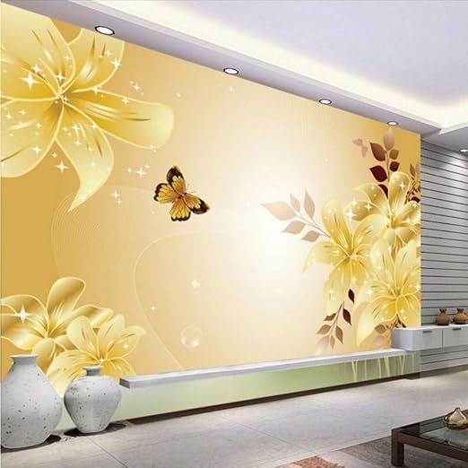 Téléchargement gratuit Images Hhcyy Photo Papier Peint Golden Lily Papillon Fond Papier Peint dernière salutations