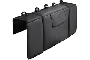Truck Tailgate Bike Pad|Tailgate Bike Pad 52x16x8 in Black Oxford Fabric Rear Anti-Scratch Protection Holding 5 Bikes with wi