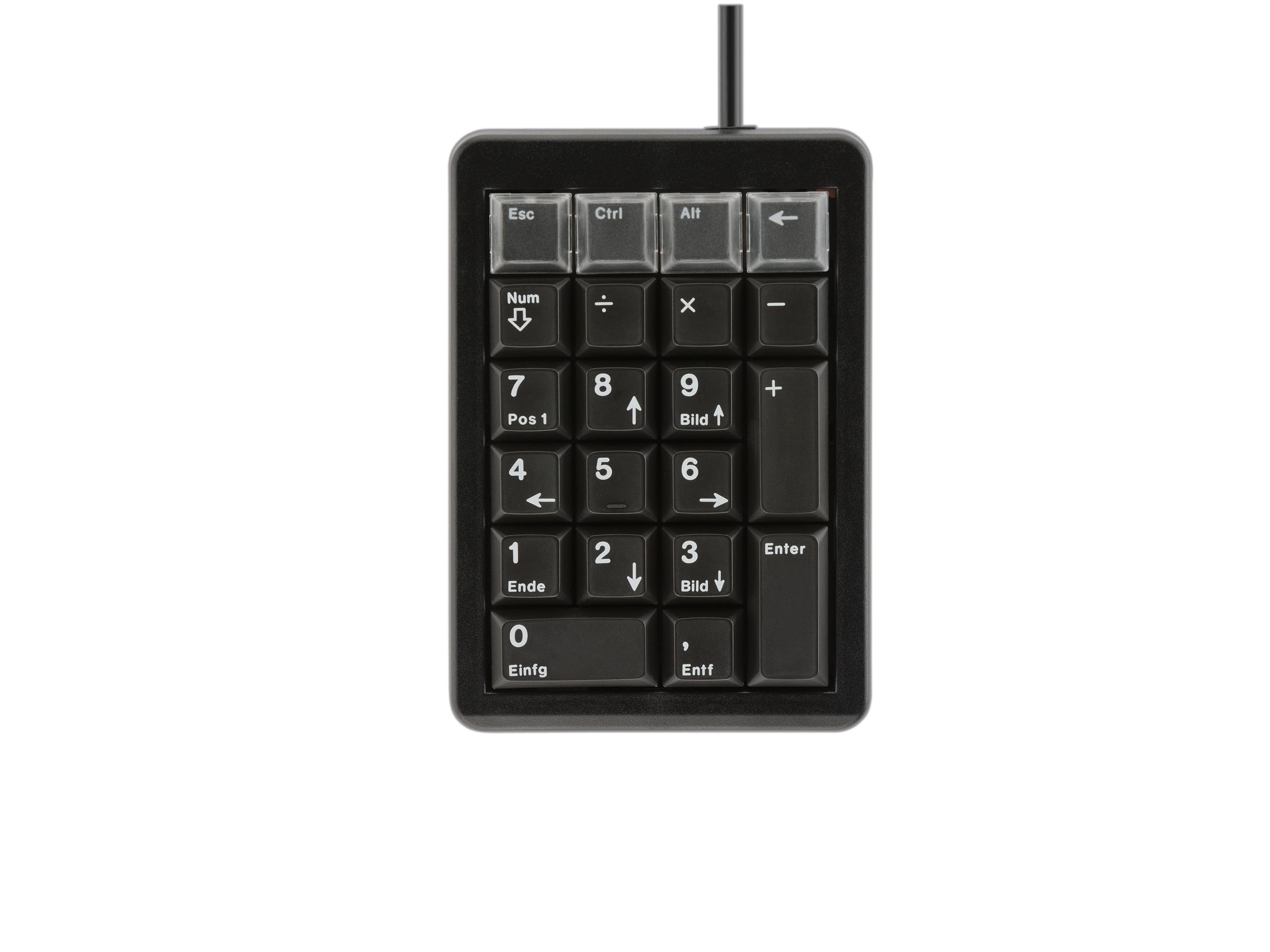 CHERRY G84-4700, Programmable Keypad, Spanish Layout with Numeric Keypad, Wired (USB-Connection), Plug & Play, Mechanical ML Switches, Black