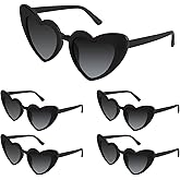 Bouiexye 5/10/20 Pack Heart Sunglasses Bachelorette Vintage Heart Shaped Glasses for Wedding Bridesmaid Party Favor