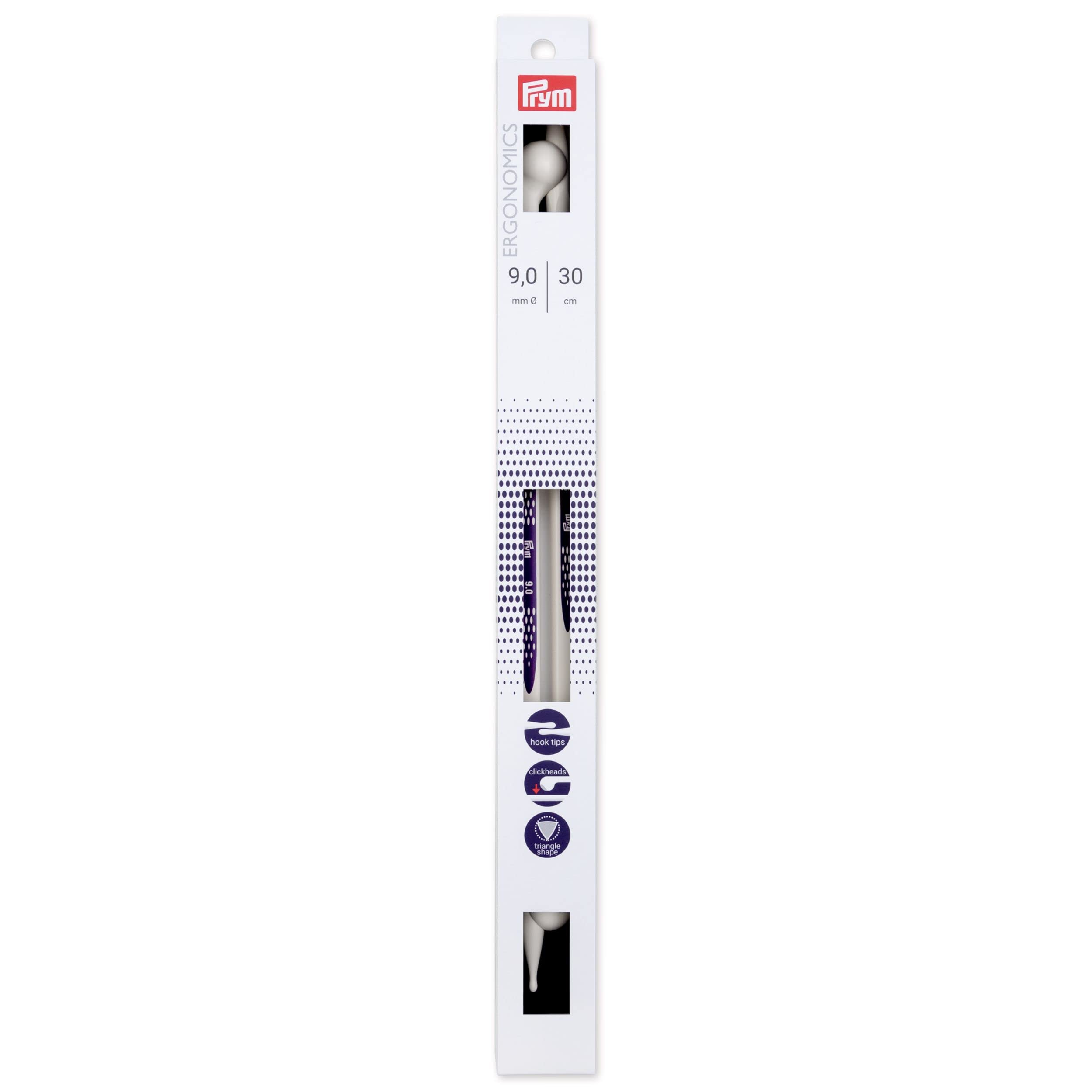 190 312 Prym Single-Point Ergonomic Knitting Needle 9mm/30cm