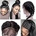 FASHION PLUS Full Lace Wig Human Hair Brazilian Straight Hair Wig With Baby Hair Pre Plucked 150% Density Human Hair Full Lace Wigs For Black Women Natural Color (16 inch, Full Lace Wig)