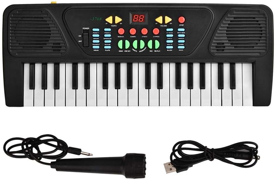 Simlug Kids Piano Keyboard, 37Key USB Electric Piano Keyboard Kids Digital Instrument Toy with Microphone